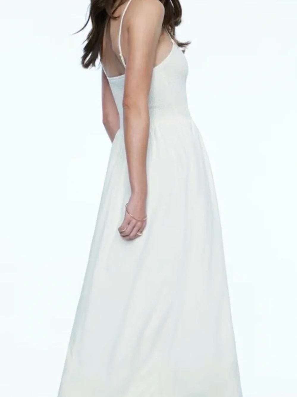 Dynamite White Linen Maxi Dress Size M - Picture 5 of 11